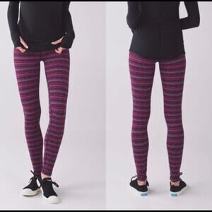 Lululemon Wunder Under Cyber Striped Leggings